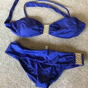 NWT Trina Turk Deep Blue Bikini Set